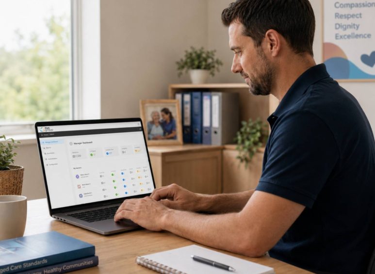 Student studying online with Practi